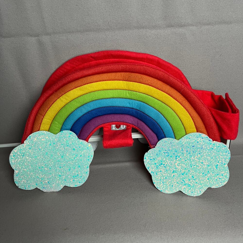 LGBTQ+ Pride Pet Rainbow Glitter Cloud Costume Soft Padded Kawaii Dog M Outfit